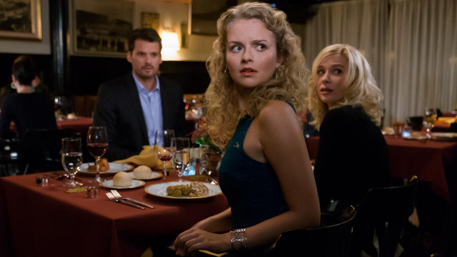 The group watches as Norman makes a hasty retreat to the bathroom.