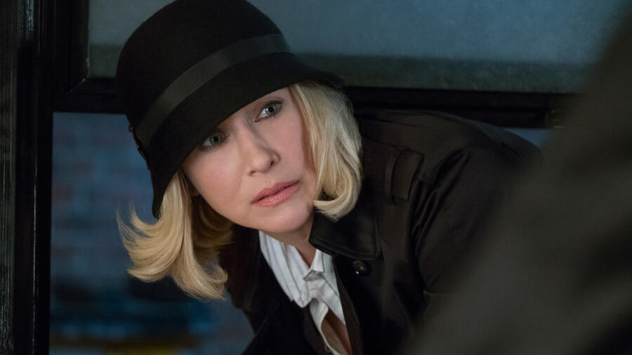 Norma escapes out the bathroom window