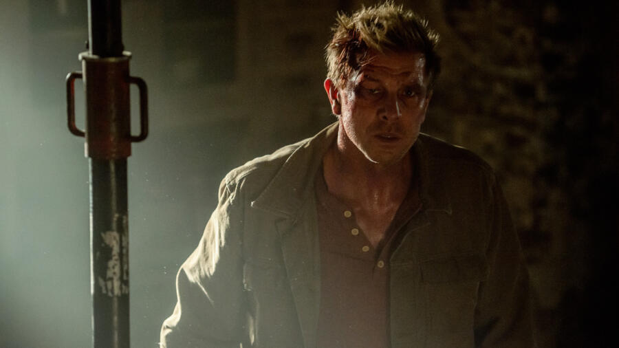 Caleb manages to free himself.