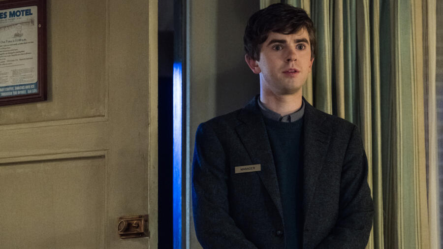 Norman hears Marion return, and goes to her room to check on her.