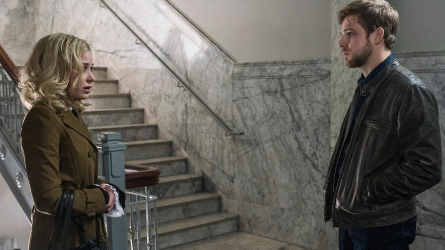 Overwhelmed, Dylan leaves the courtroom, only to run into Madeleine.