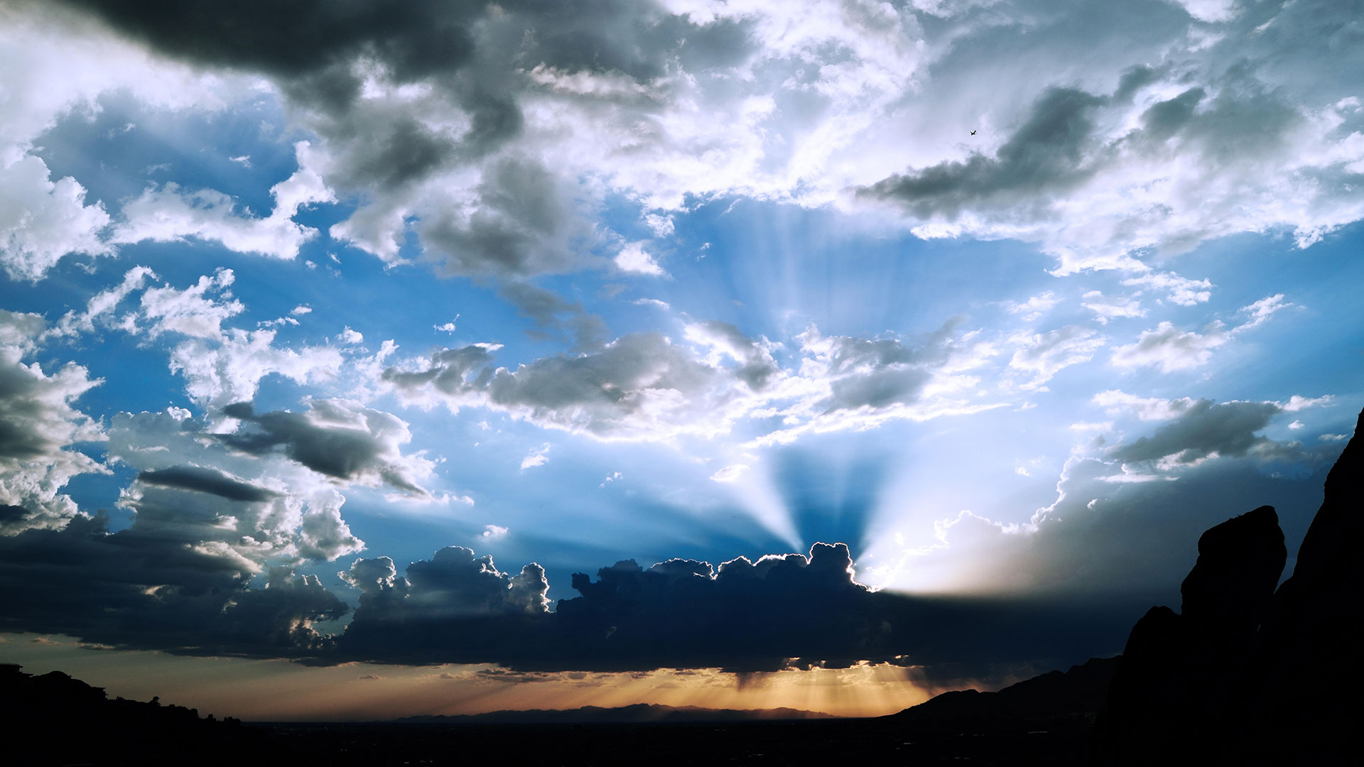 Storm clouds settle over Phoenix.