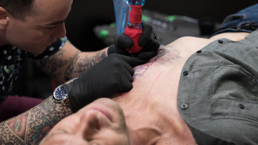 Robbie listens as Sticks recalls a difficult year that he spent working on the Major Crimes Homicide Unit.