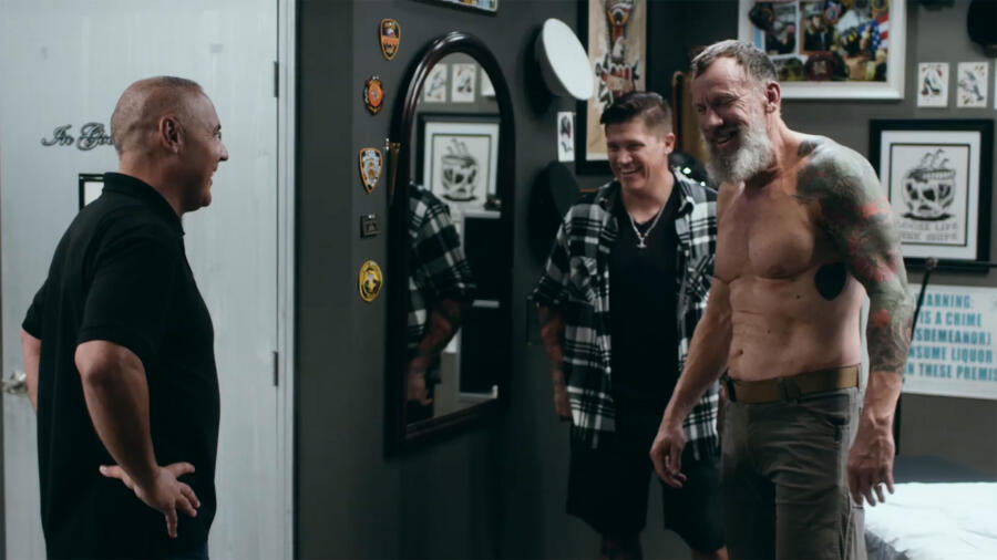 Chuck is surprised by a visit from John, the other officer who was shot.