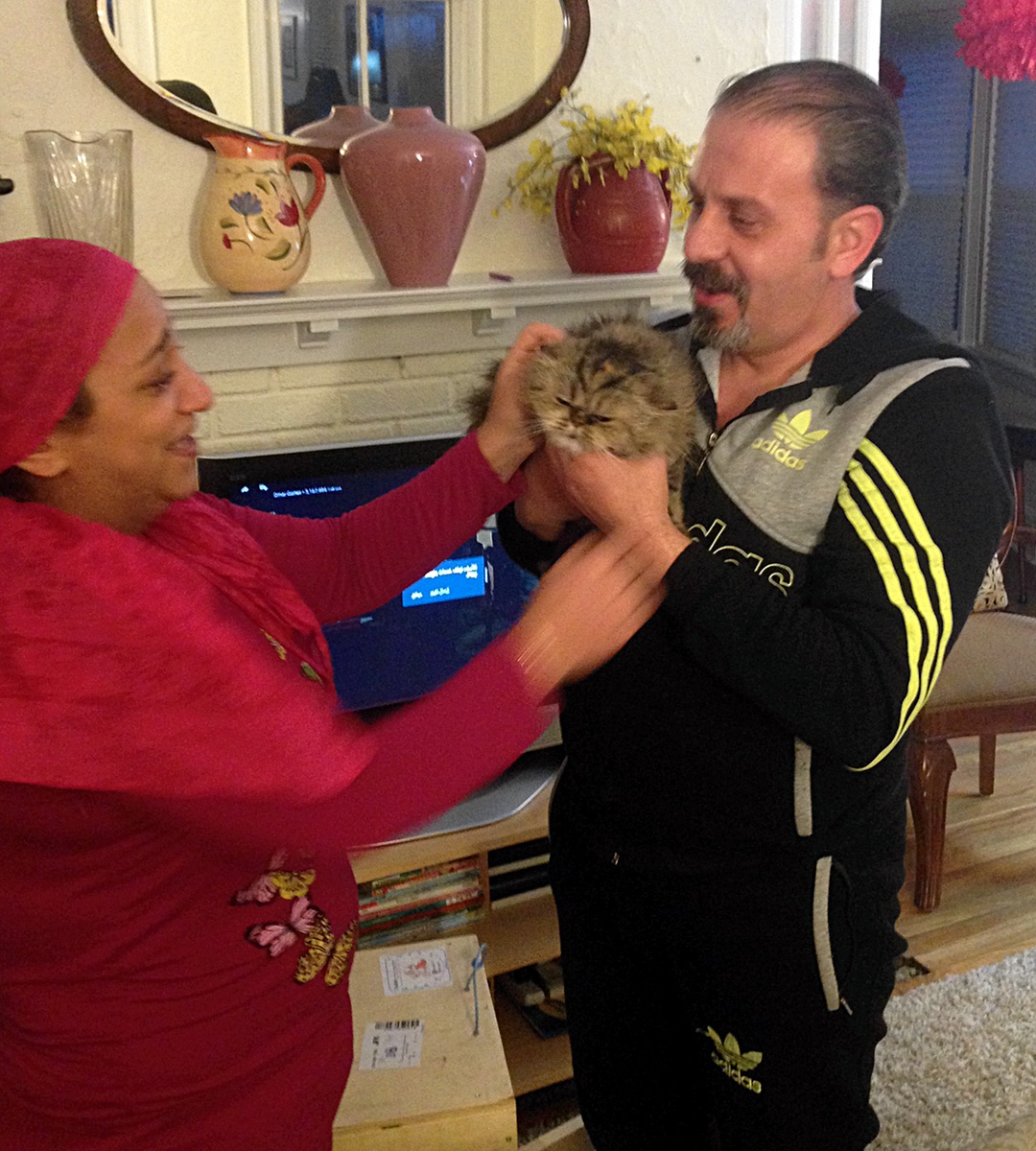 The Ali Dib Family reunited with their cats
