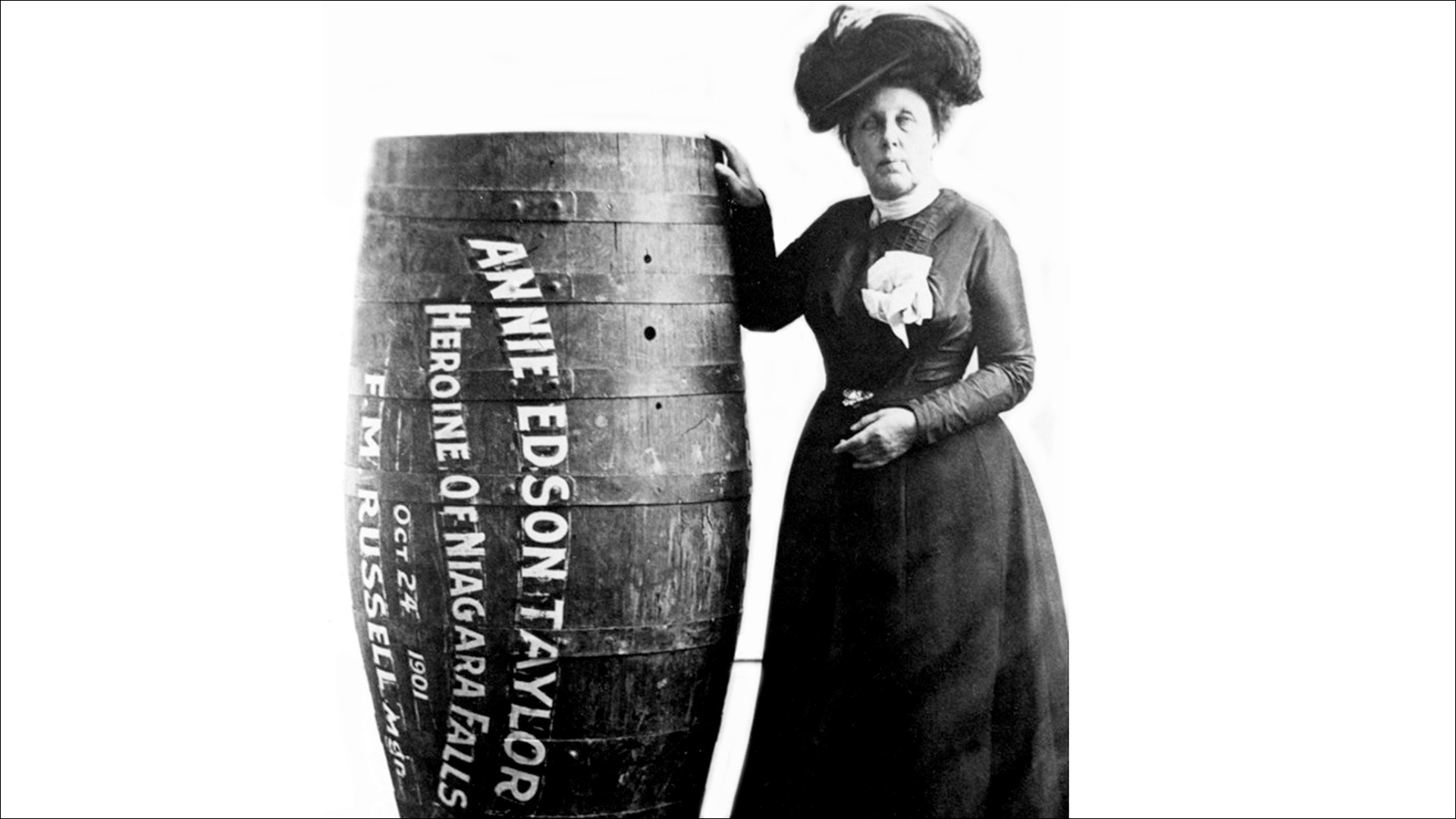 October 24, 1901: Annie Edison Taylor Was the First Person to Ride Down Niagara Falls in a Barrel
