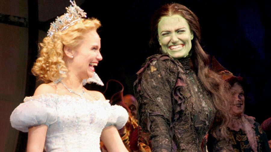 Kristin Chenowith and Indina Menzel in Wicked