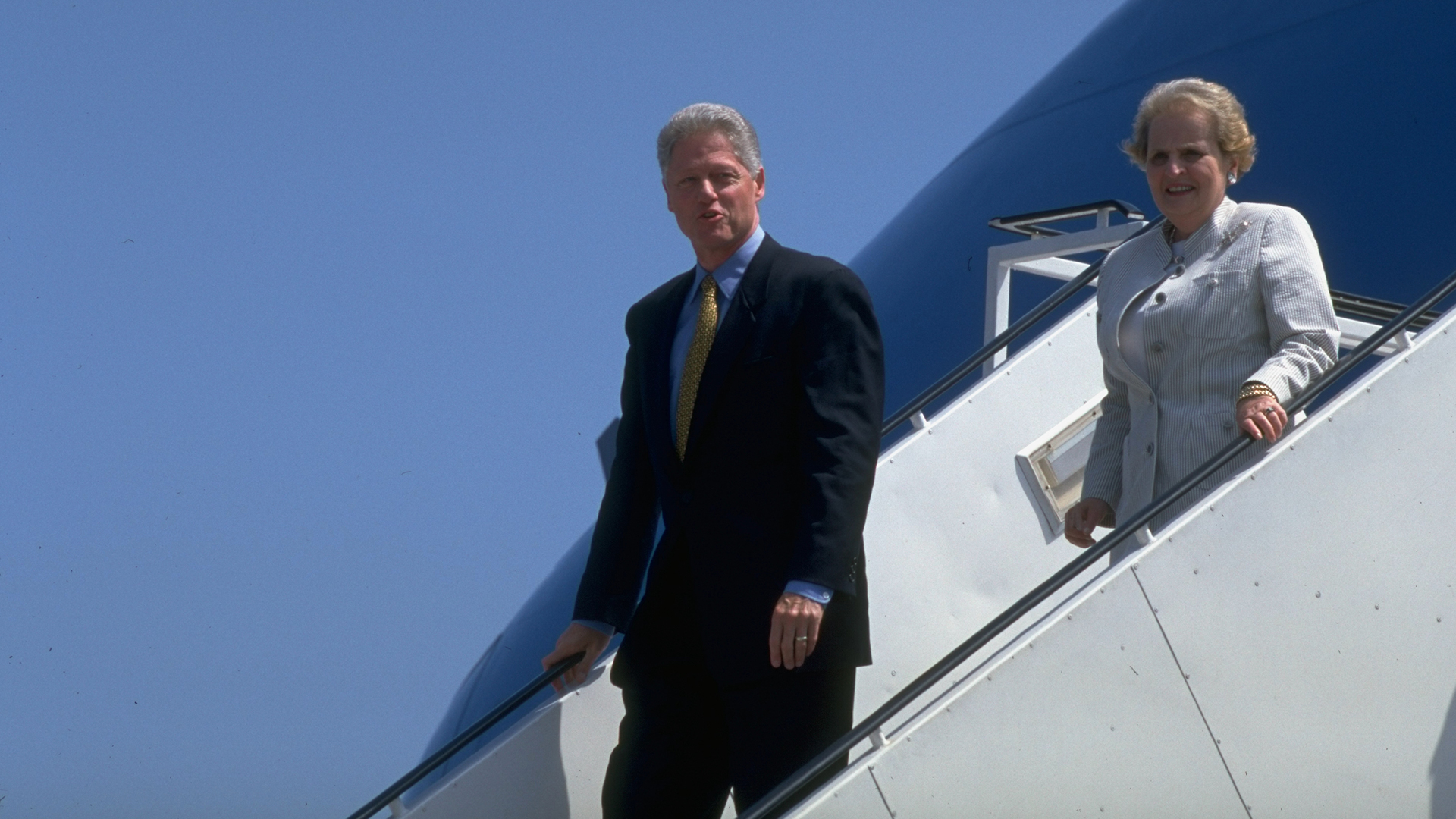 Bill Clinton and Madeleine Albright