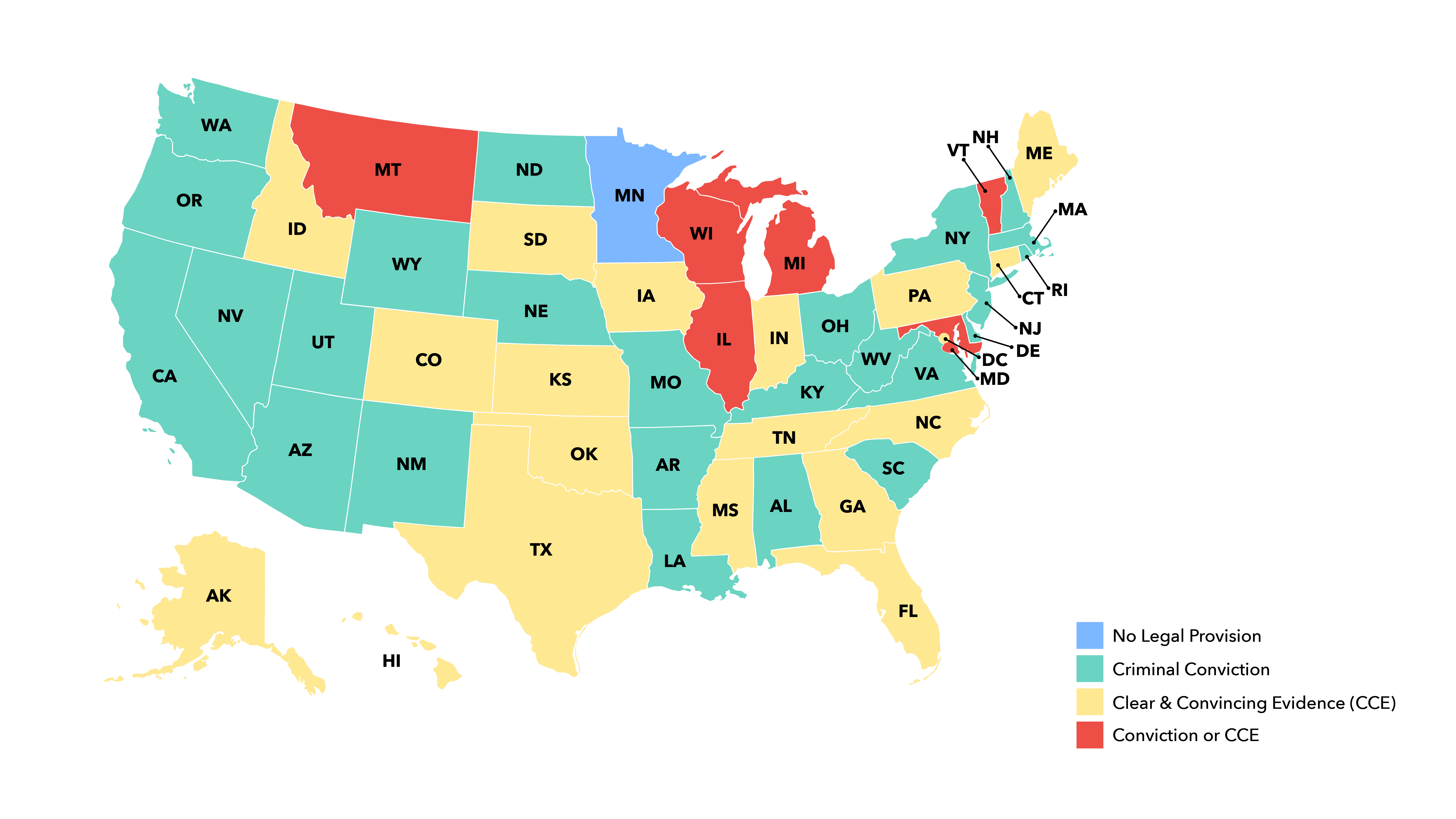 Map of State Rape Laws