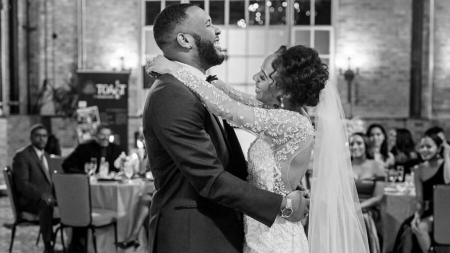 Miles and Karen at their wedding from Season 11 of Married at First Sight.