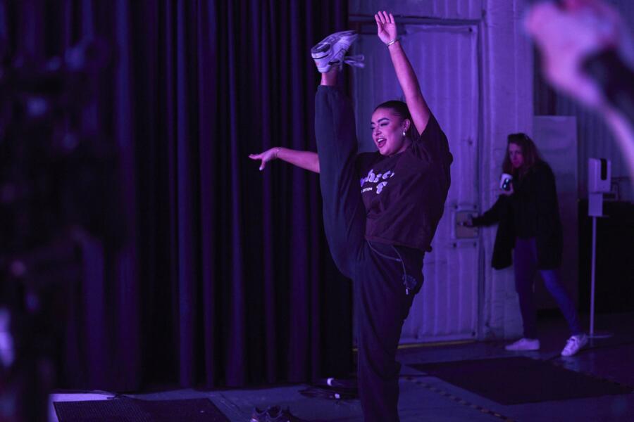 Kalani shows off her dance moves backstage of the reunion set.