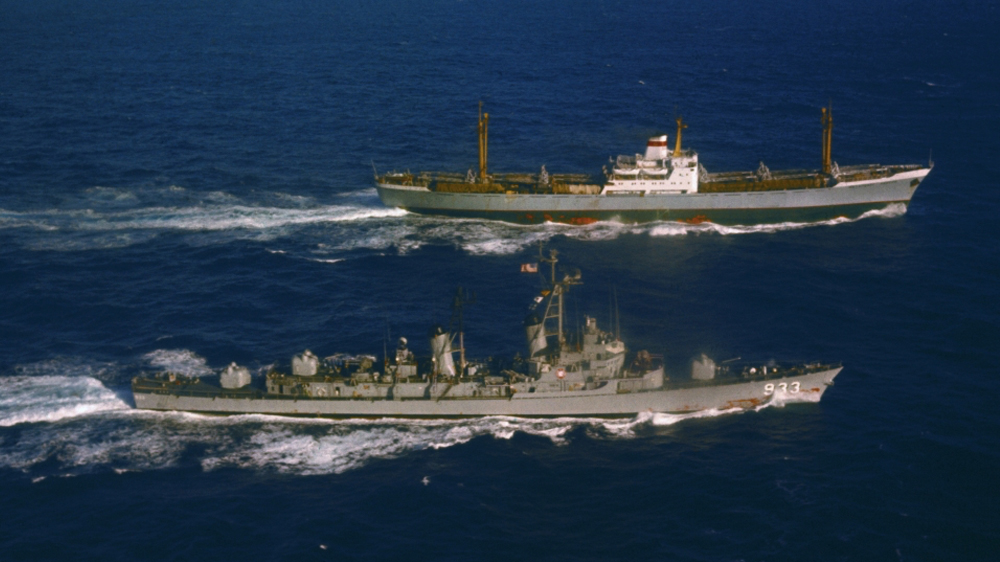 Navy ships move into position