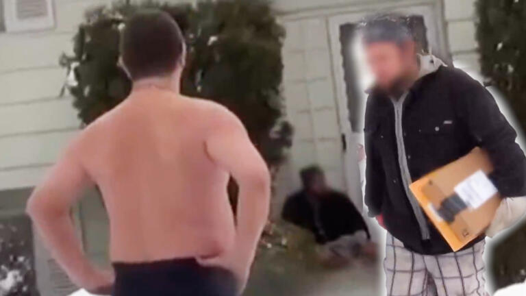Porch Package Thief Gets Caught on Camera thumbnail