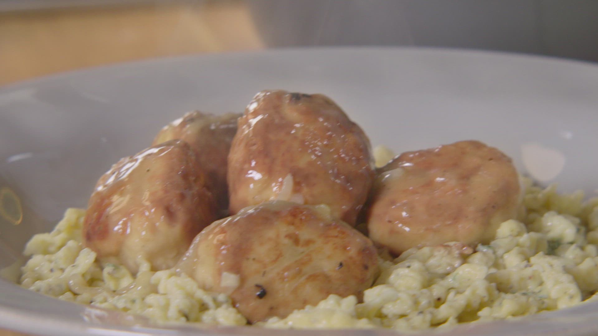 Smothered Meatballs with Spaetzle