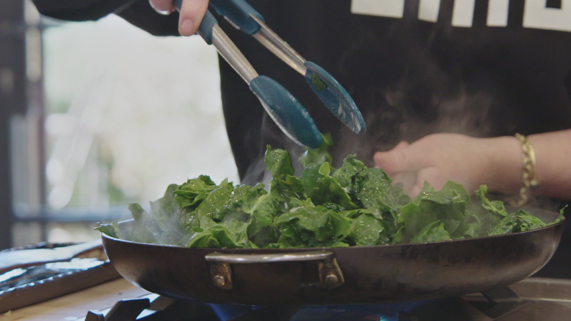 Lamb Chops with Rice and Spinach