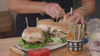 Sweet Onion Burgers with Blue Cheese and Special Sauce