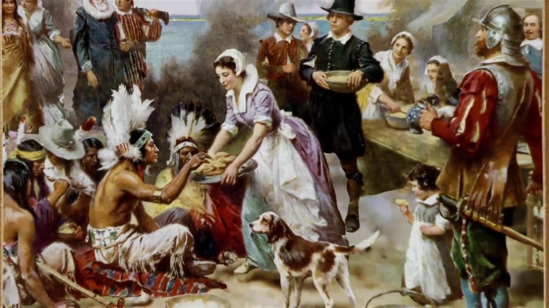 День пилигримов. День Благодарения Америка 1621. Индейцы и американцы день Благодарения. День Благодарения индейцы и Колонисты.