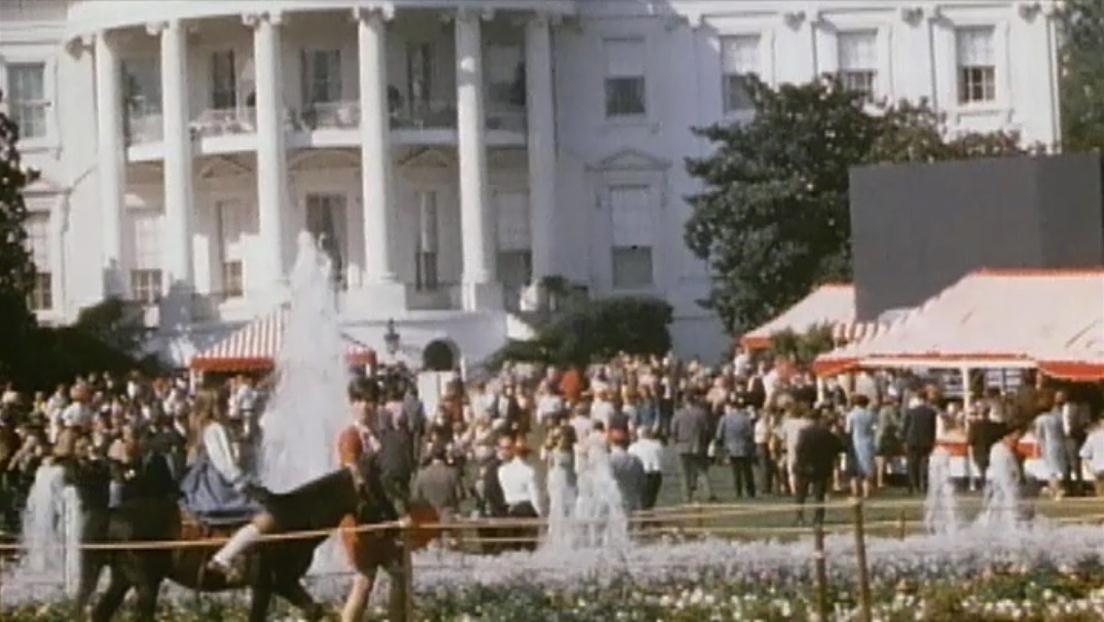 Ladybird Johnson Enjoys White House Fair