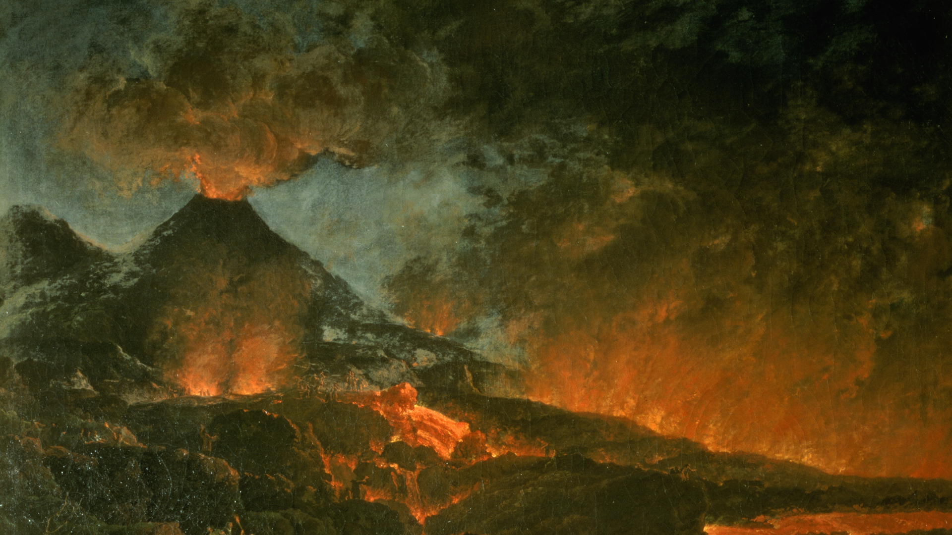Mount Vesuvius Volcano Erupting Italy 1794 6x5 Inch Print 