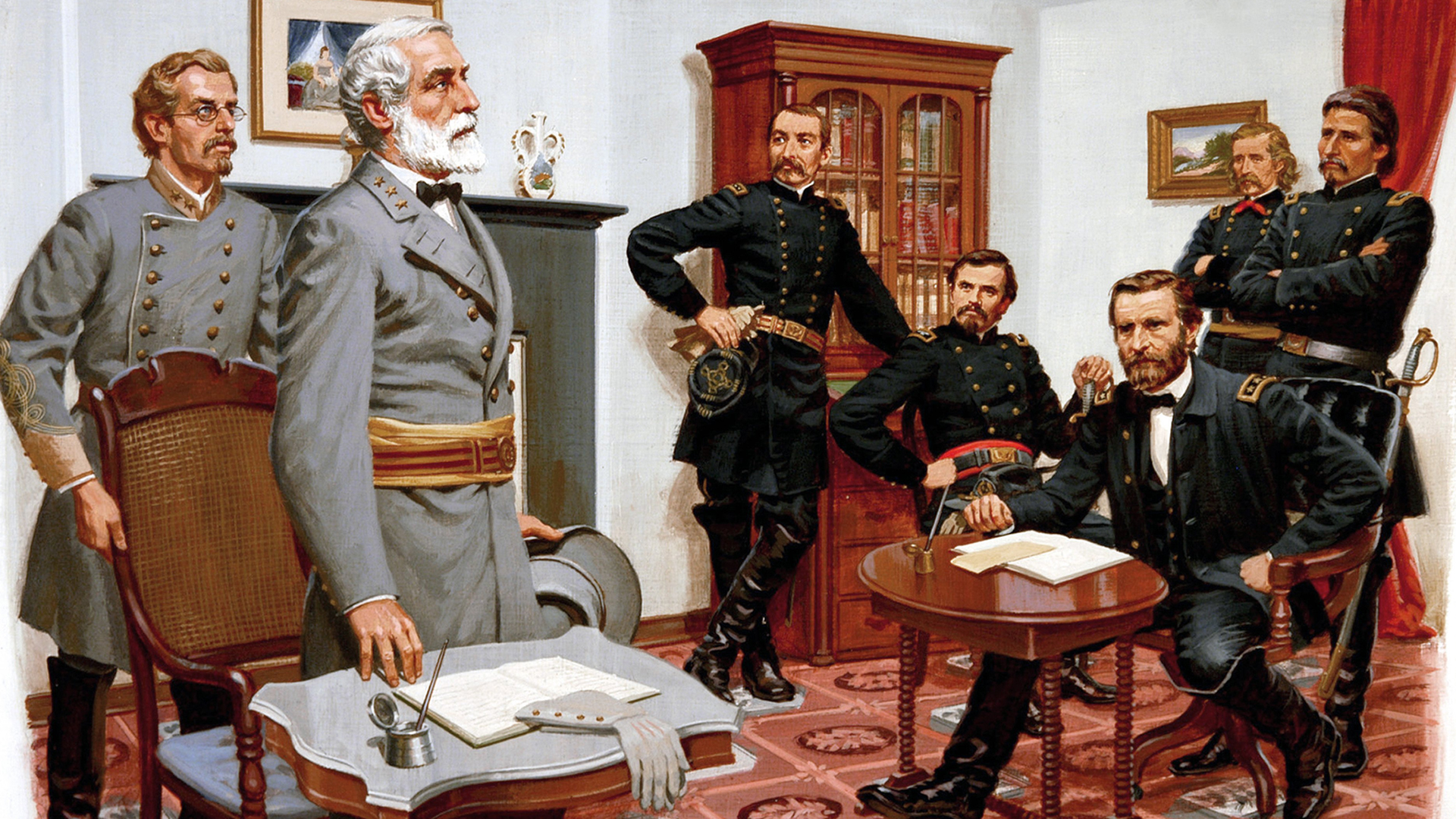 Robert E. Lee surrenders
